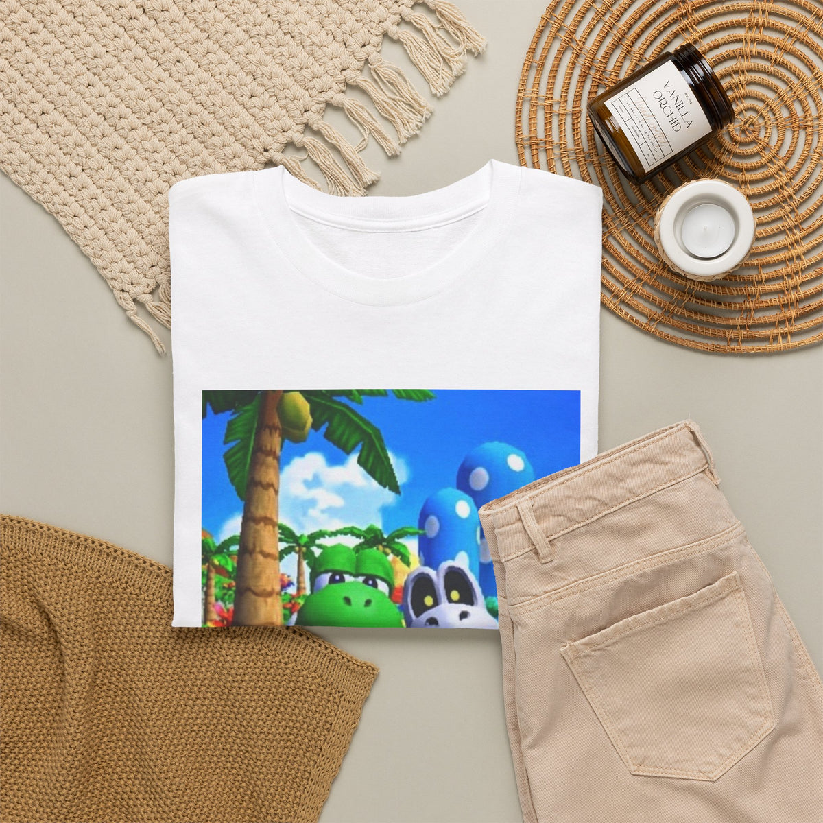 Yoshi And Dry Bones Flipping The Bird Tee (Design 6)