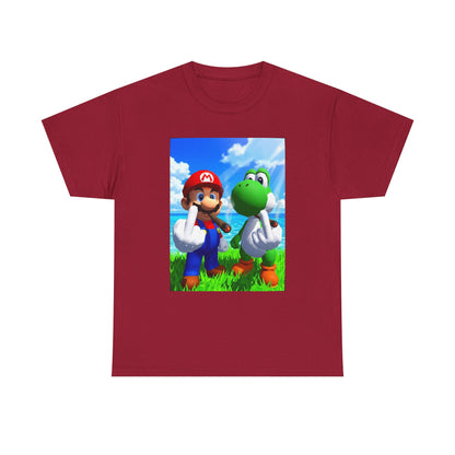 Mario And Yoshi Flip The Bird