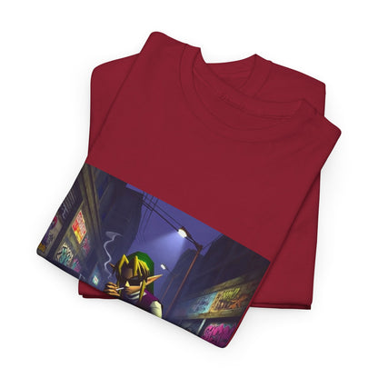 Streetwise Elf Smoking In Alley Tee