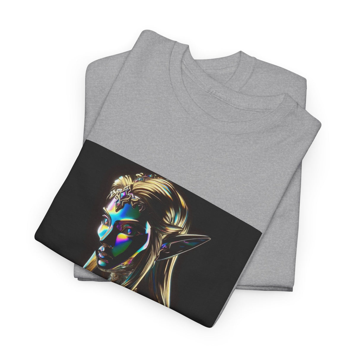 Iridescent Elven Warrior Princess Chrome Tee