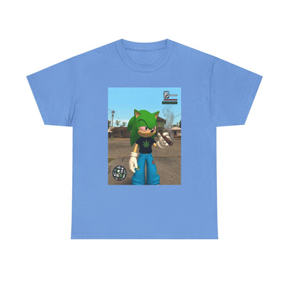Green Hedgehog Smoking Blunt In San Andreas Tee