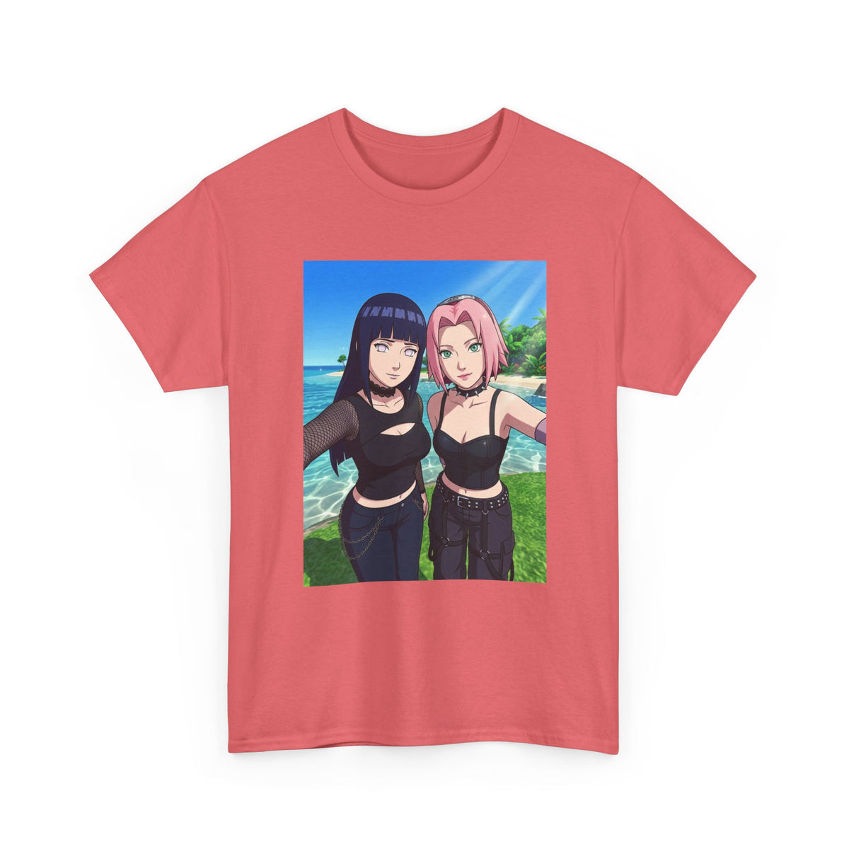 Goth Hinata and Sakura Beach Selfie