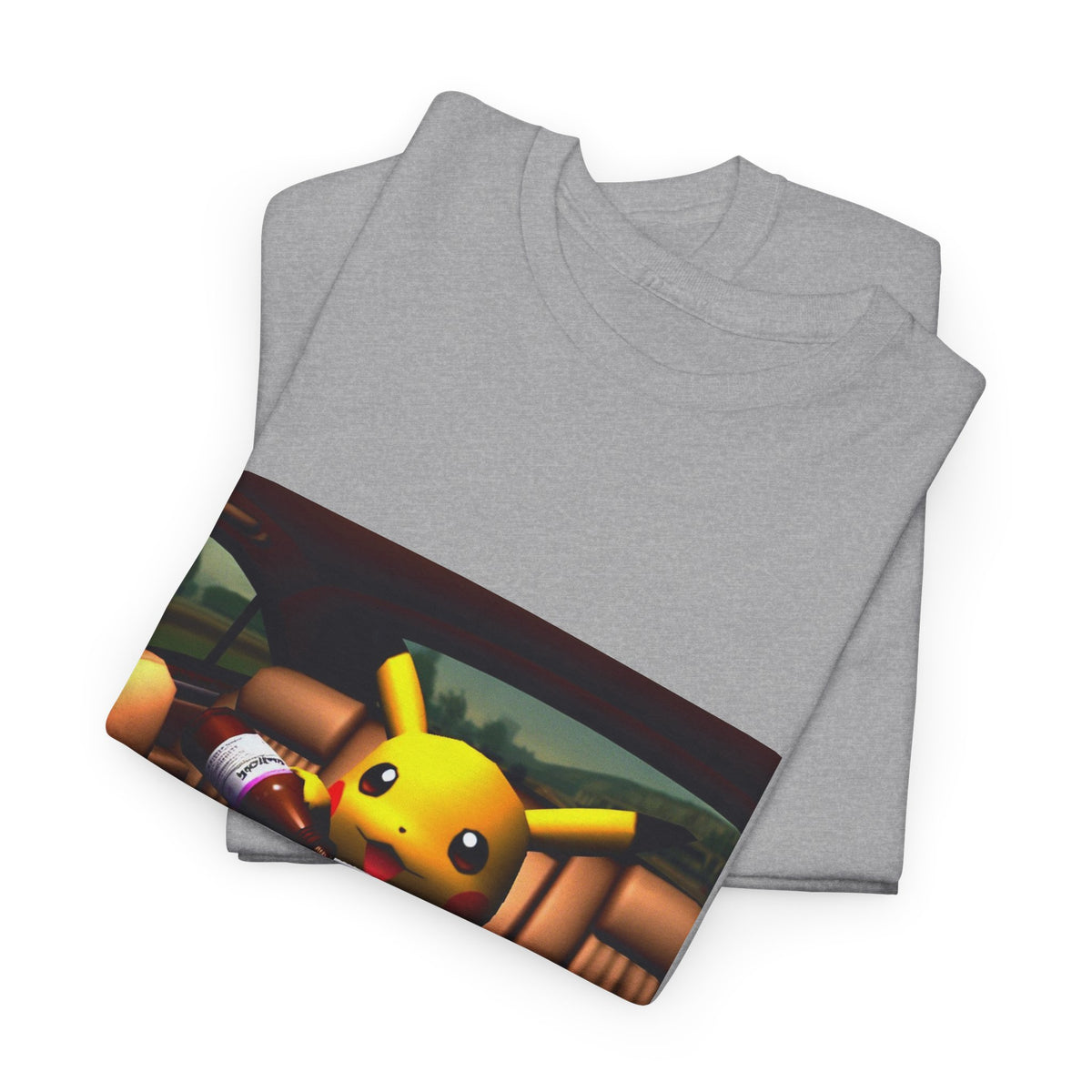 Pikachu Pouring Lean In Car Tee