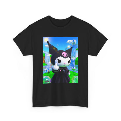 Kuromi Gives The Finger In Vaporwave Paradise