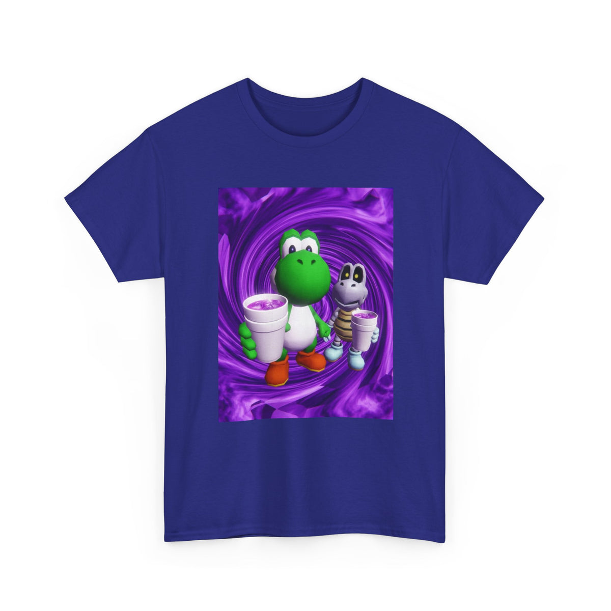 Yoshi And Dry Bones Sipping Purple Tee
