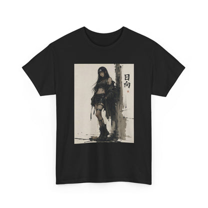 Anime Warrior Girl Leaning On Post Tee