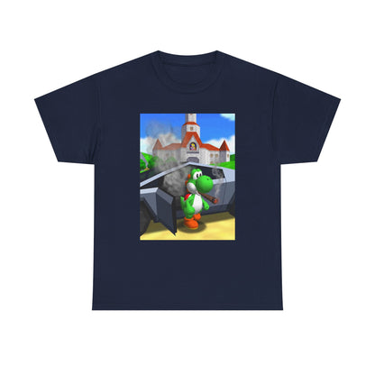 Yoshi Puffing Blunt At Peach's Castle