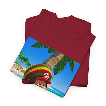Rasta Mario Chilling On Beach Tee