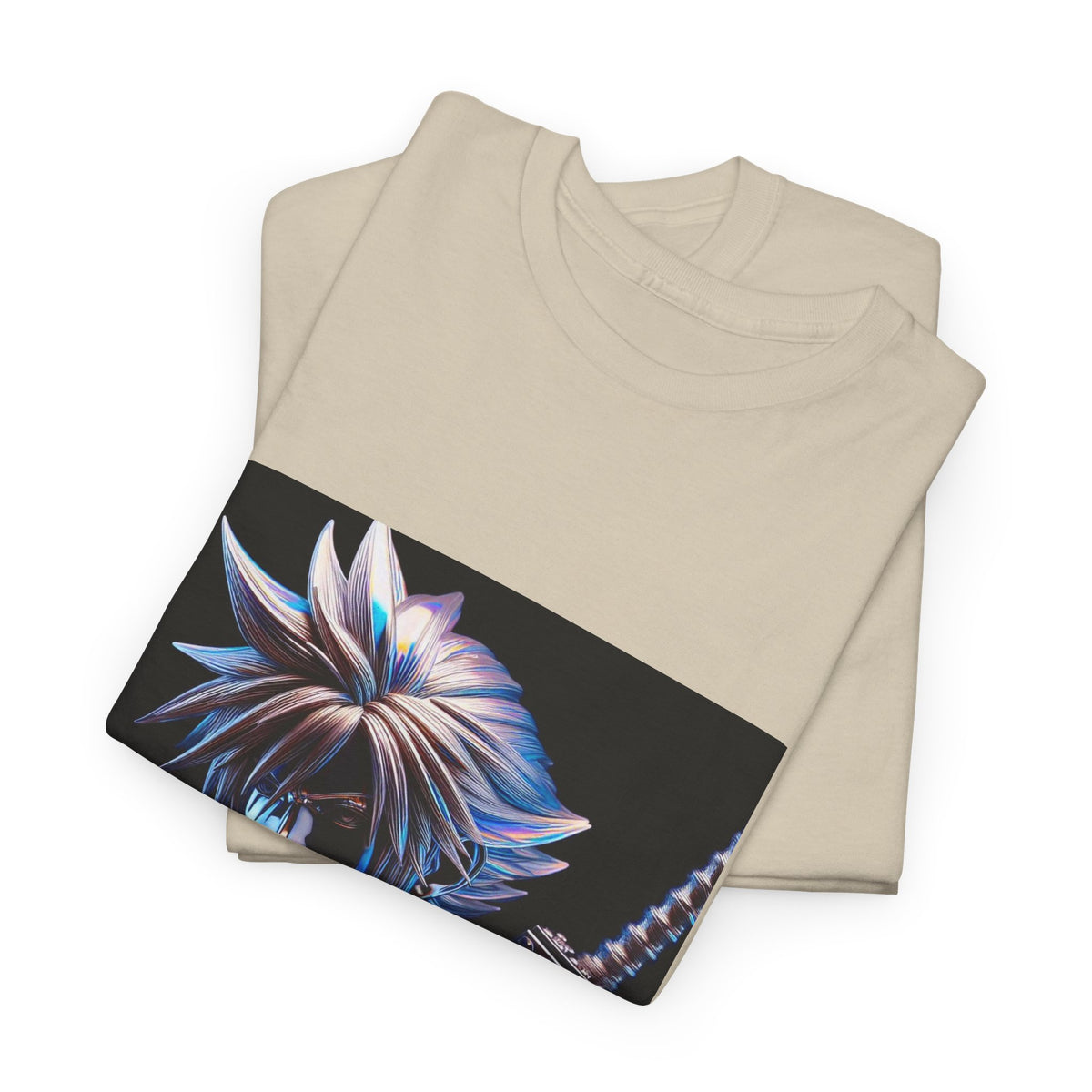 Chrome Warrior With Spiky Hair Tee