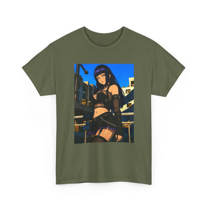 Gothic Anime Girl Staring Cityscape Tee
