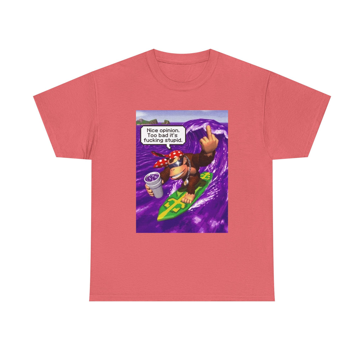 Donkey Kong Surfing Purple Wave Middle Finger