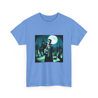Vampire Giving The Finger In Cemetery Tee