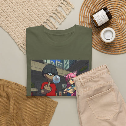 Skater Punk And Kitty Girl In Skater Park Tee