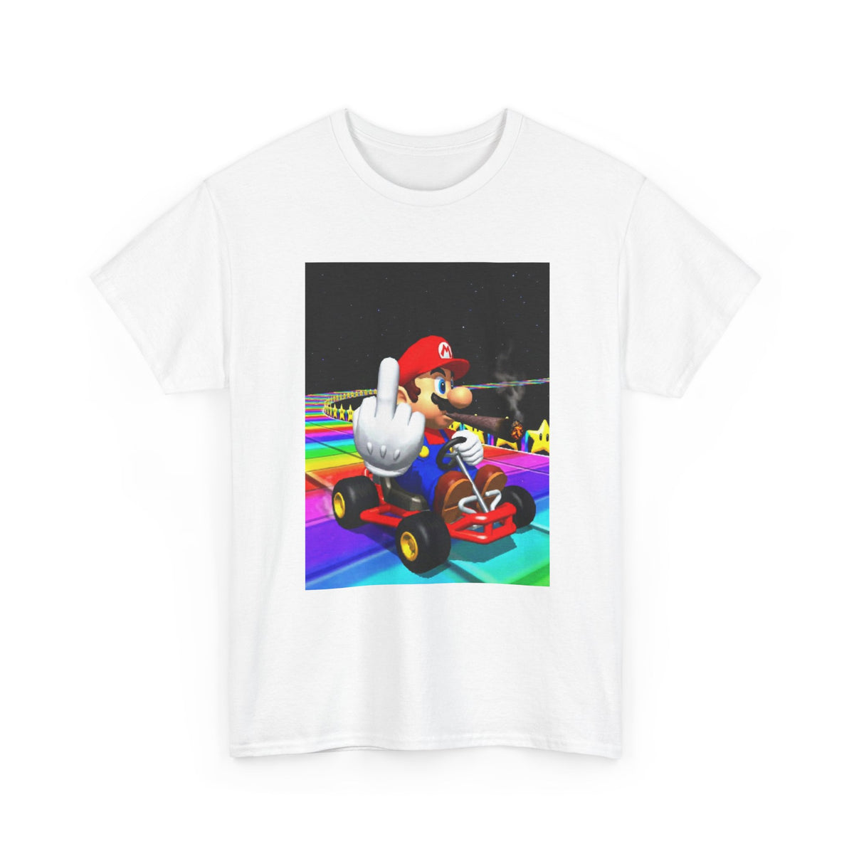 Mario Kart Smoking Blunt Middle Finger