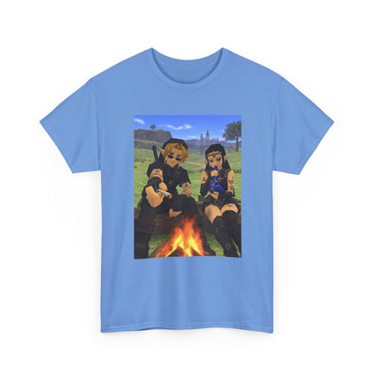 Dark Link And Dark Zelda Chilling Campfire Tee
