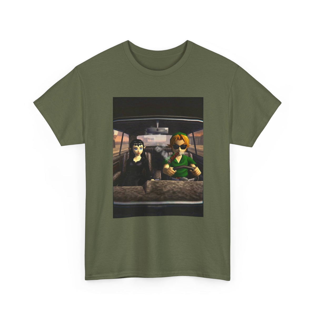 Link And Zelda Cruising And Smoking