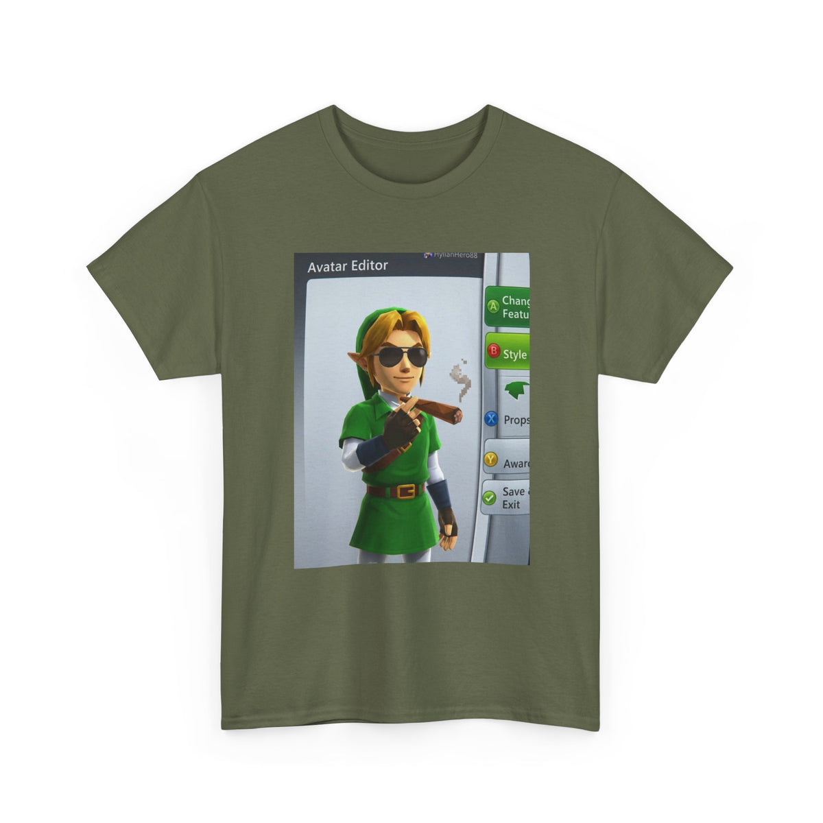 Hylian Hero Smoking A Stogie Tee