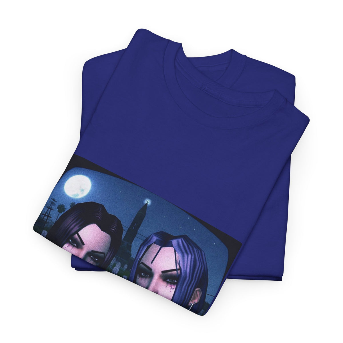 Gothic Gals Smoking In Cemetery Tee