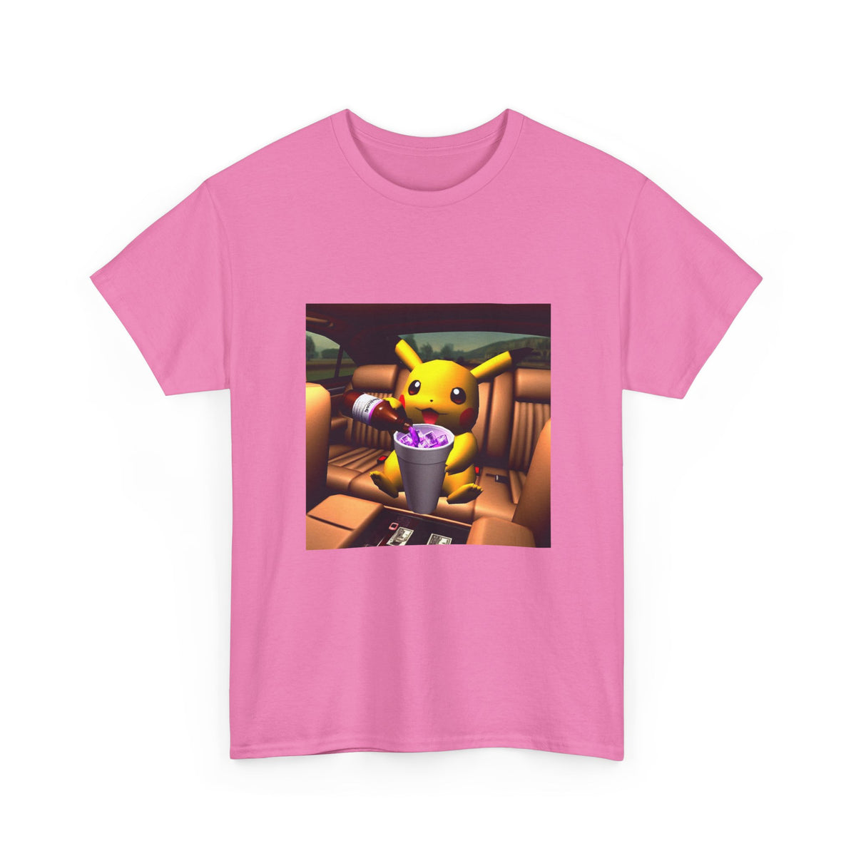 Pikachu Pouring Lean In Car Tee