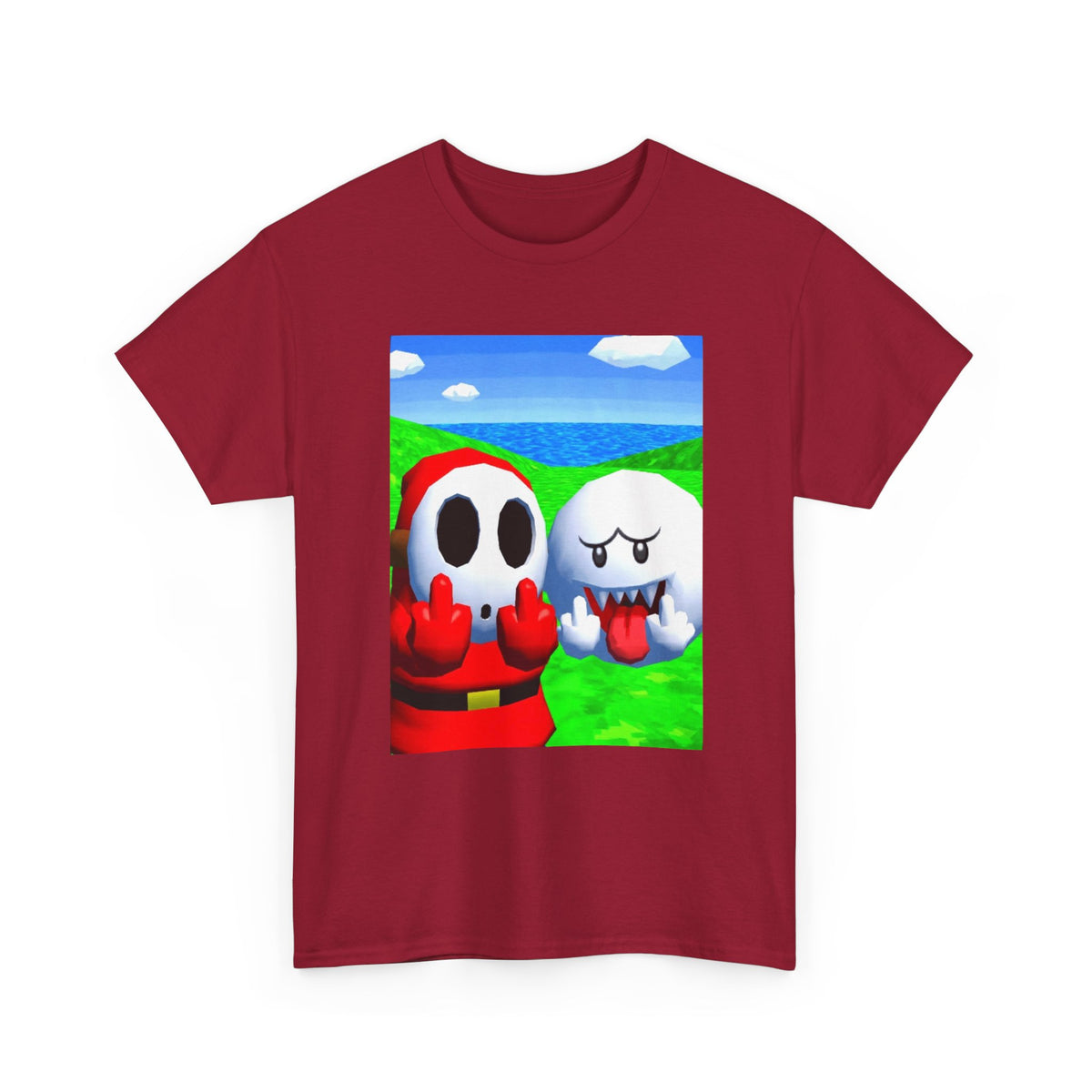Shy Guy And Boo Flipping Off Tee (Design 5)