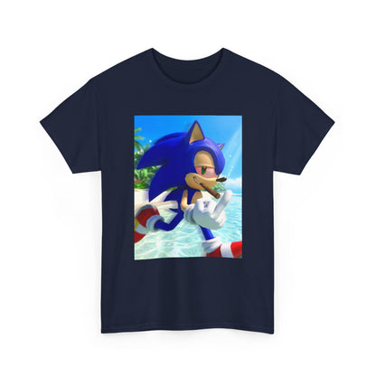 Sonic Smoking Blunt At Beach Tee