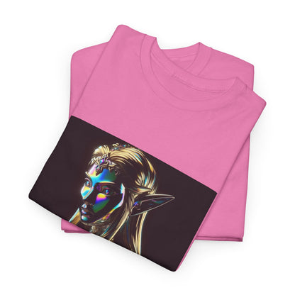 Iridescent Elven Warrior Princess Chrome Tee
