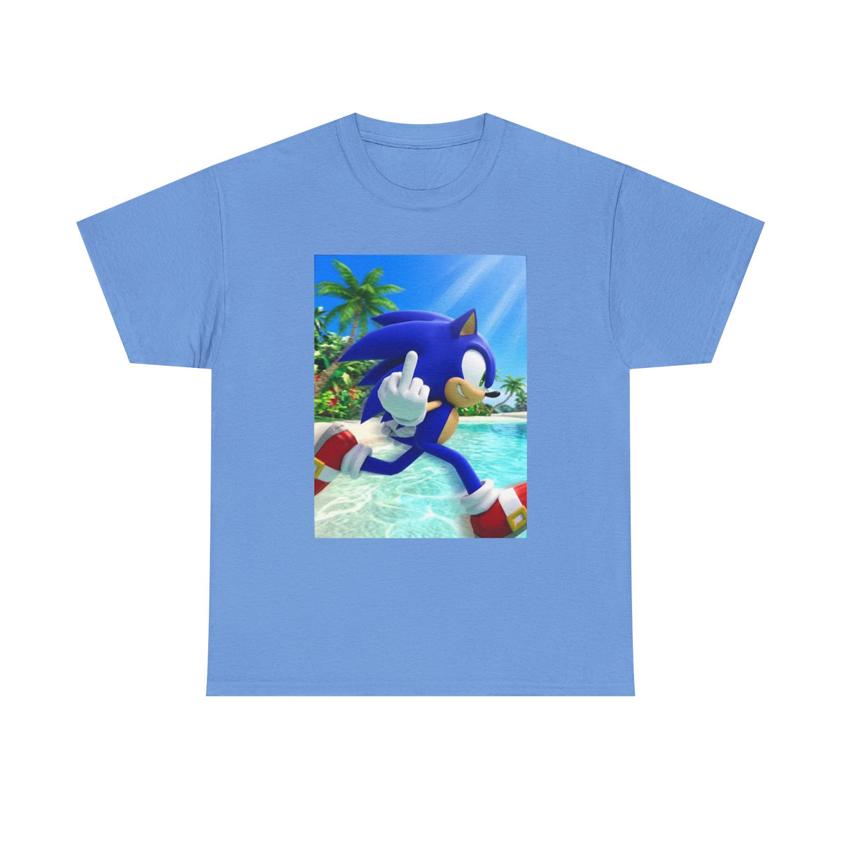 Sonic Flipping Off In Paradise Tee