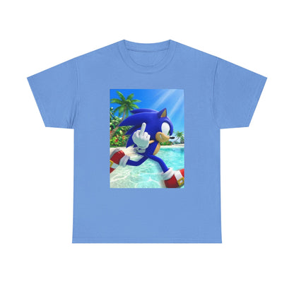 Sonic Flipping Off In Paradise Tee
