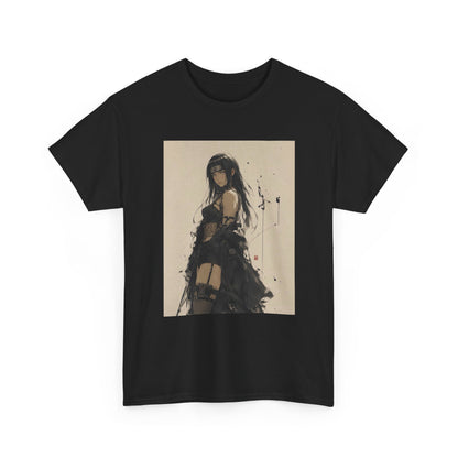 Anime Goth Girl Standing Confidently Tee
