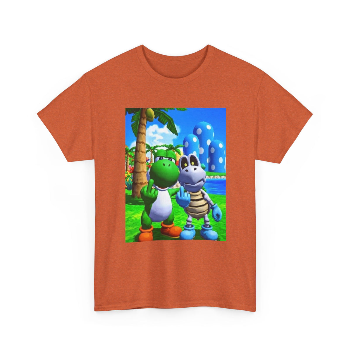 Yoshi And Dry Bones Flipping The Bird Tee (Design 6)