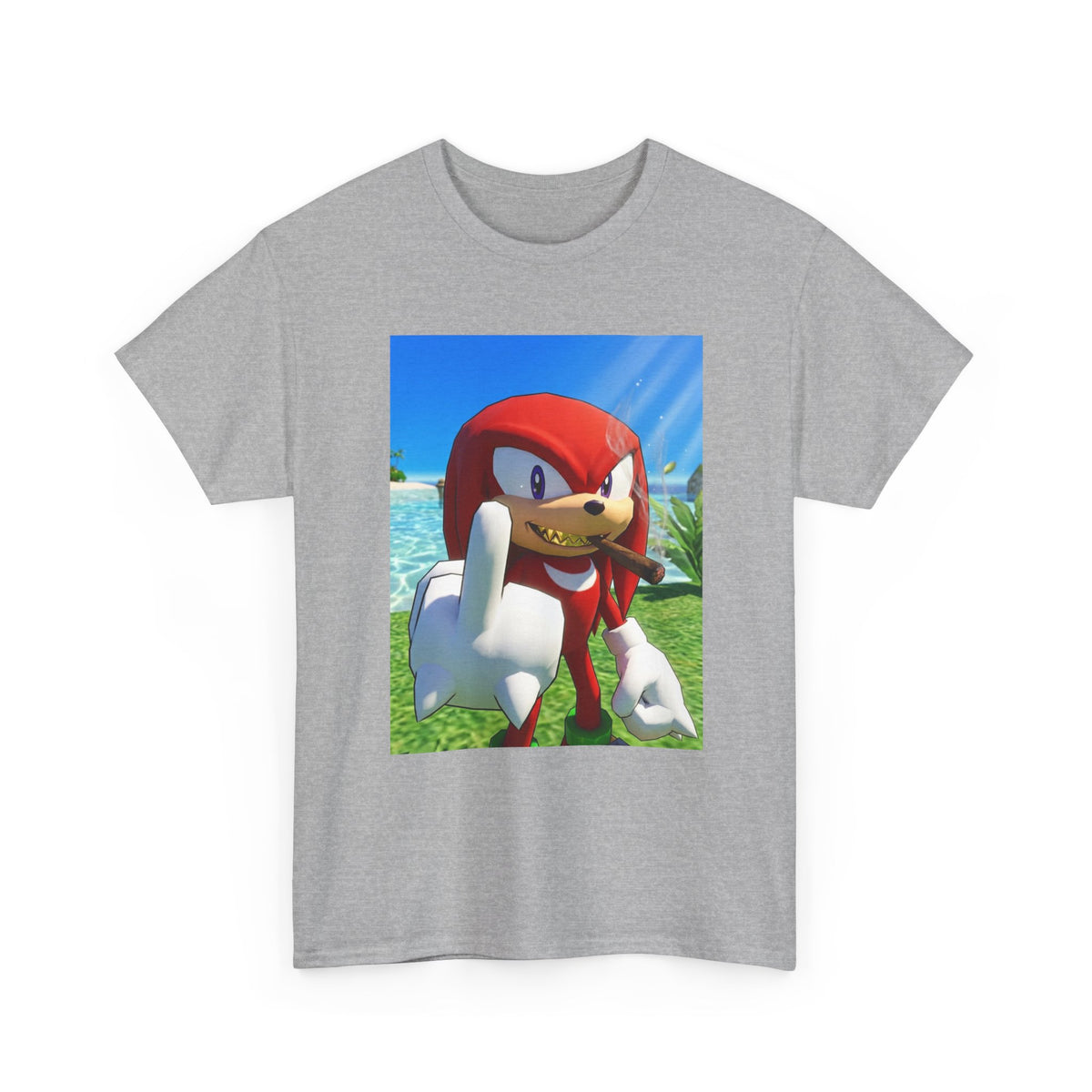 Knuckles Smoking Cigar On Tropical Beach