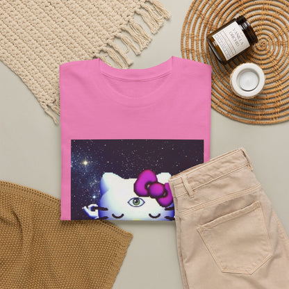 Third Eye Kitty Meditating In Space Tee