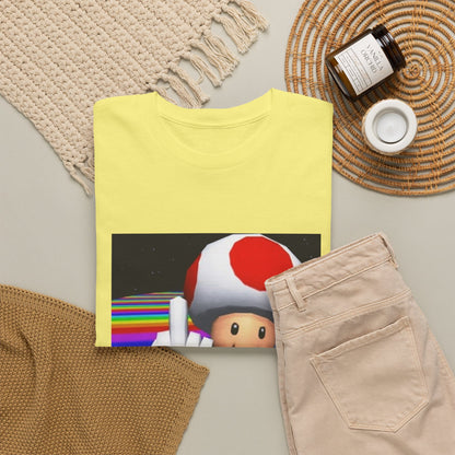 Toad Flipping The Bird On Rainbow Road Tee