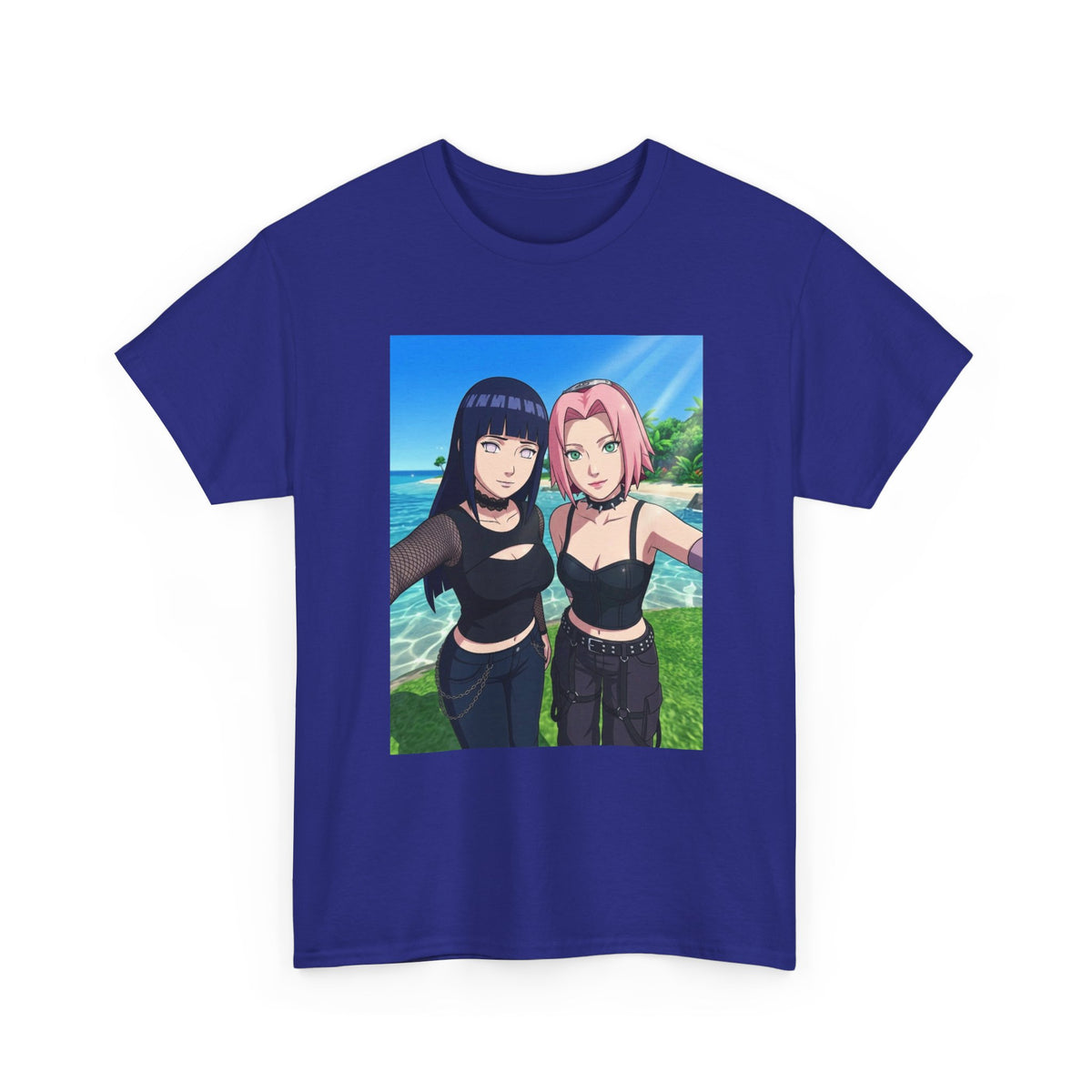 Goth Hinata and Sakura Beach Selfie