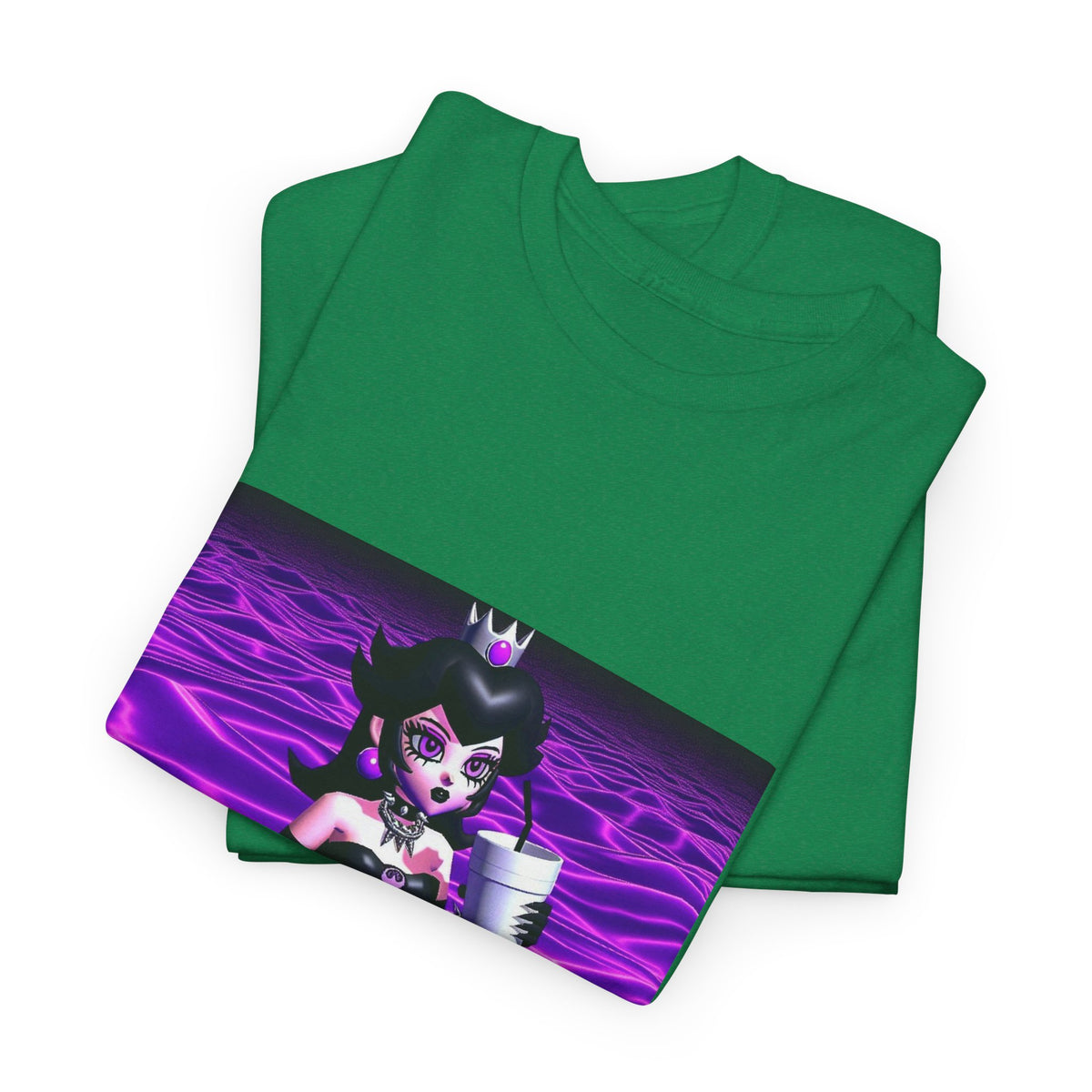 Goth Peach Wading In Purple Waves