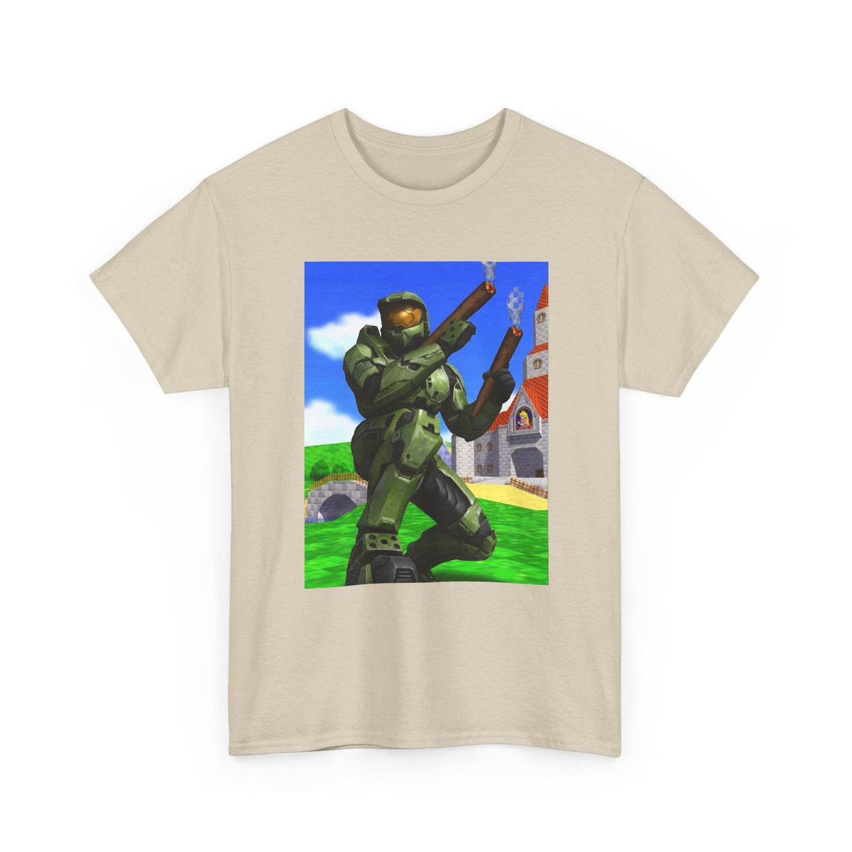 Master Chief Blazing In Mushroom Kingdom