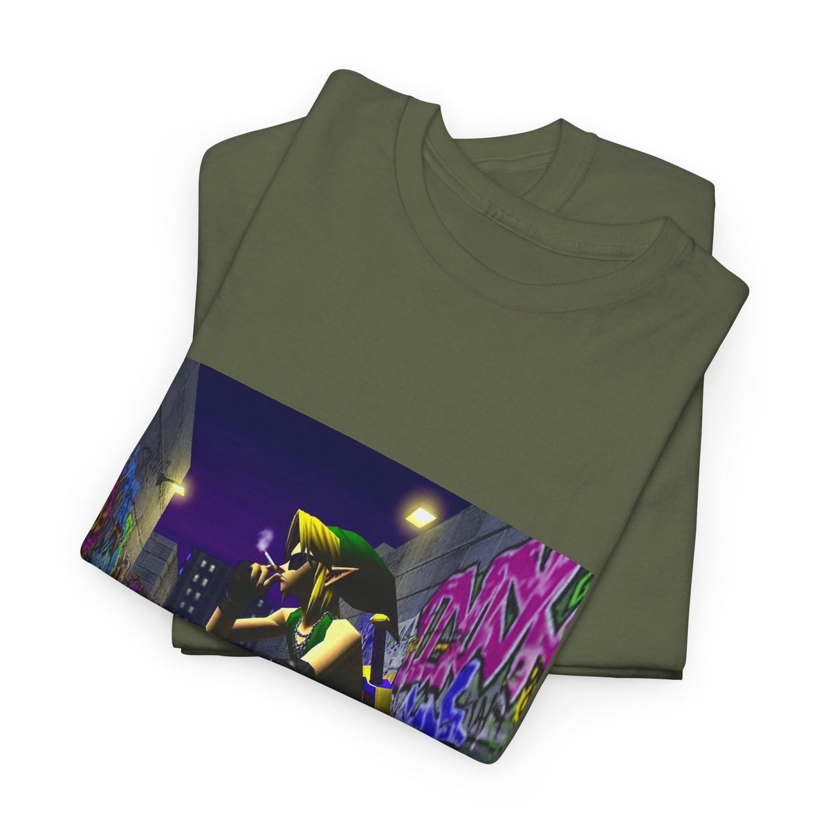 Edgy Link Smoking In Alley Tee