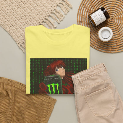 Asuka Wireframe Holding Monster Can
