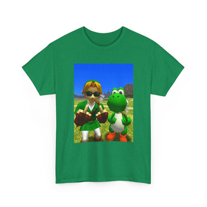 Link And Yoshi Smoking With Attitude