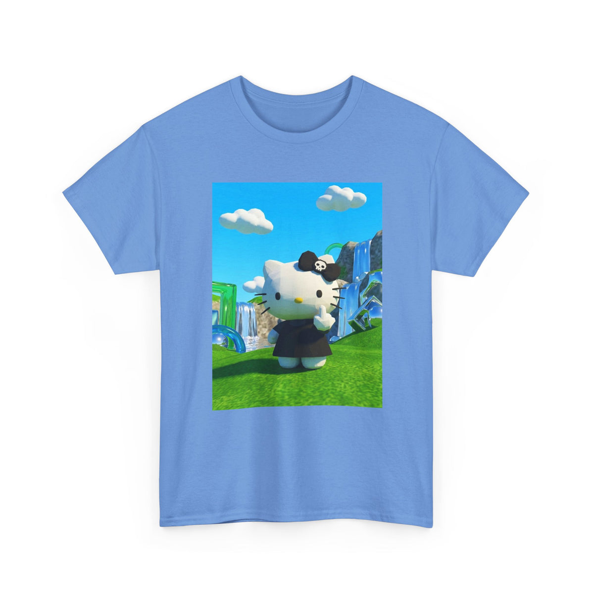 Edgy Kitty Flipping The Bird Tee