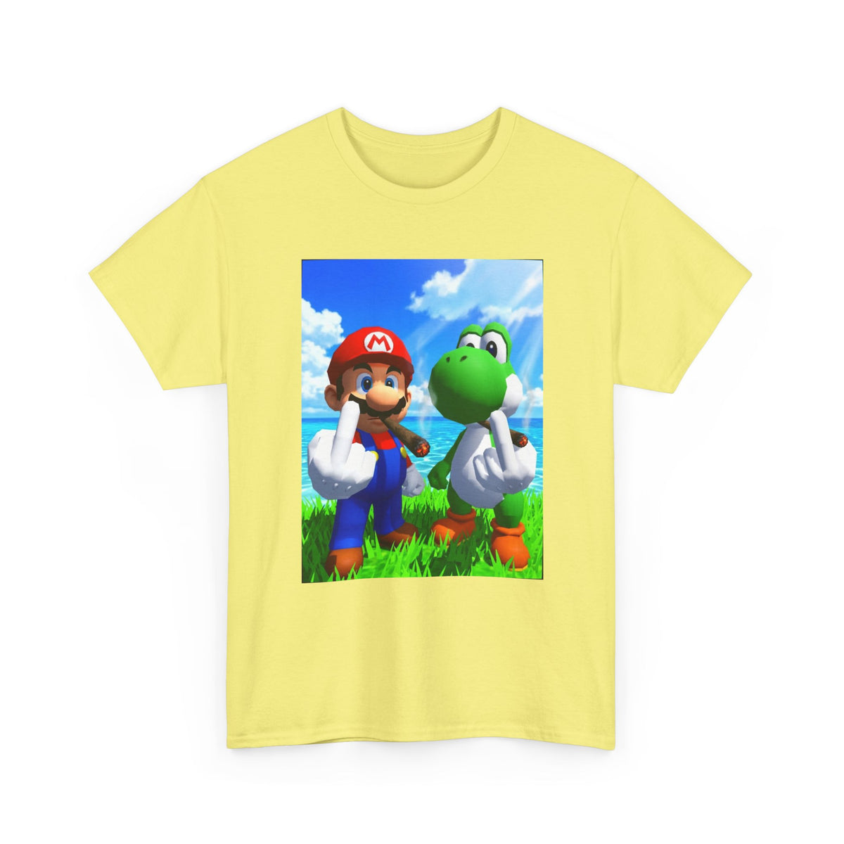 Mario And Yoshi Flip The Bird