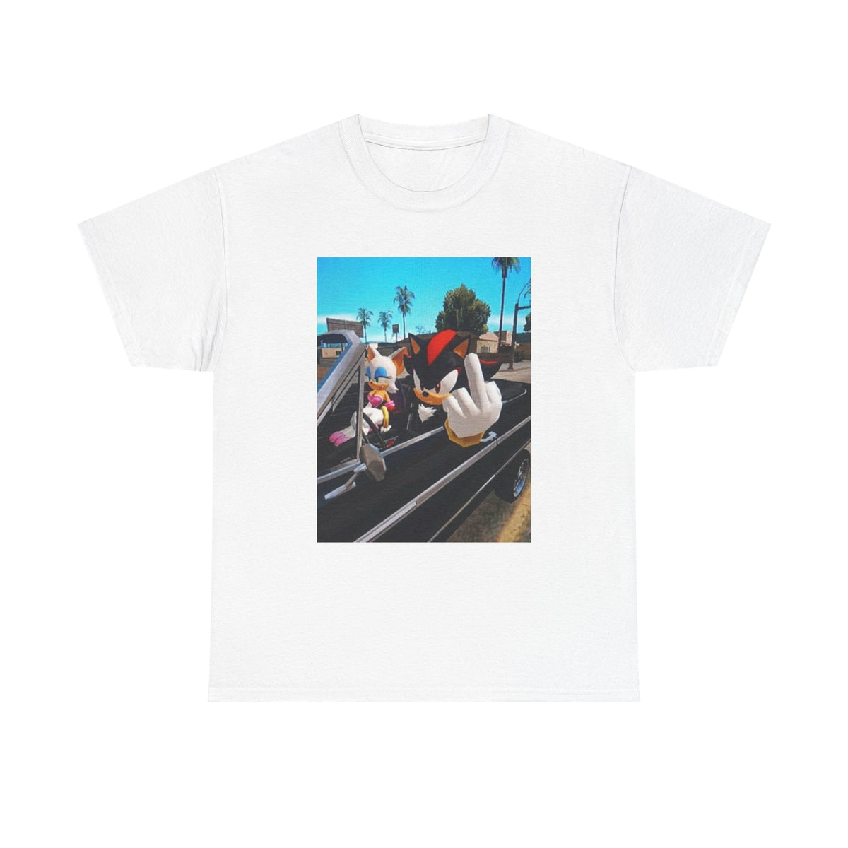 Shadow And Rouge Flipping The Bird Tee