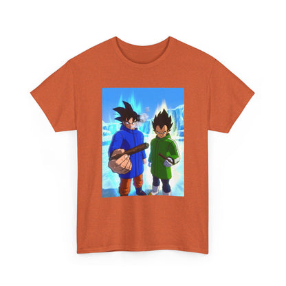 Goku And Vegeta Smoking In Snowy Scene Tee