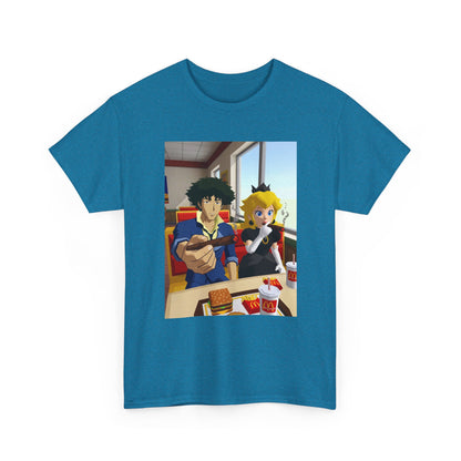 Spike and Peach Smoking Fast Food Tee (Design 3)