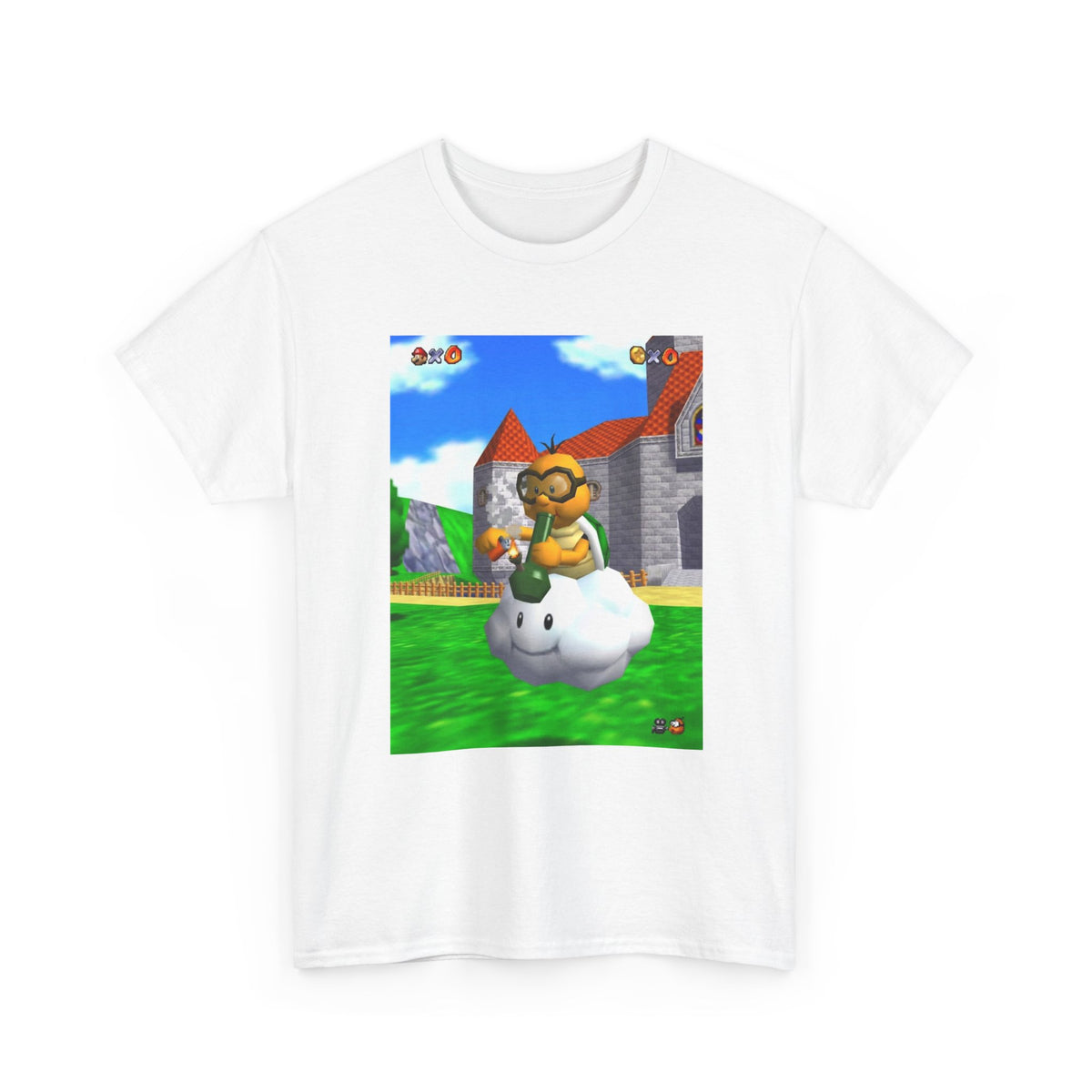 Lakitu Enjoying A Hit On Lakitu's Cloud