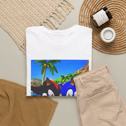 Sonic And Shadow Flipping The Bird Tee