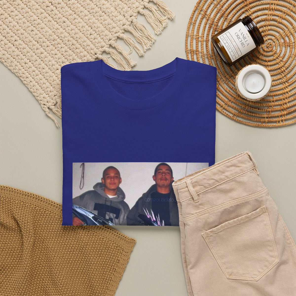 Midnight Leaf Pulse Graphic Tee