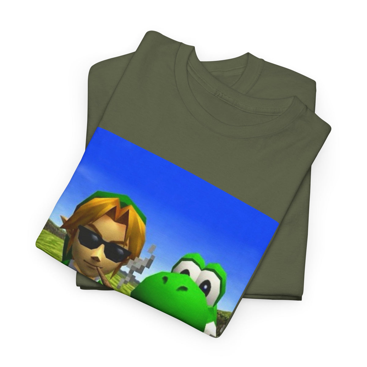 Link And Yoshi Flipping Off The World