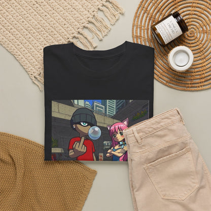 Skater Punk And Kitty Girl In Skater Park Tee