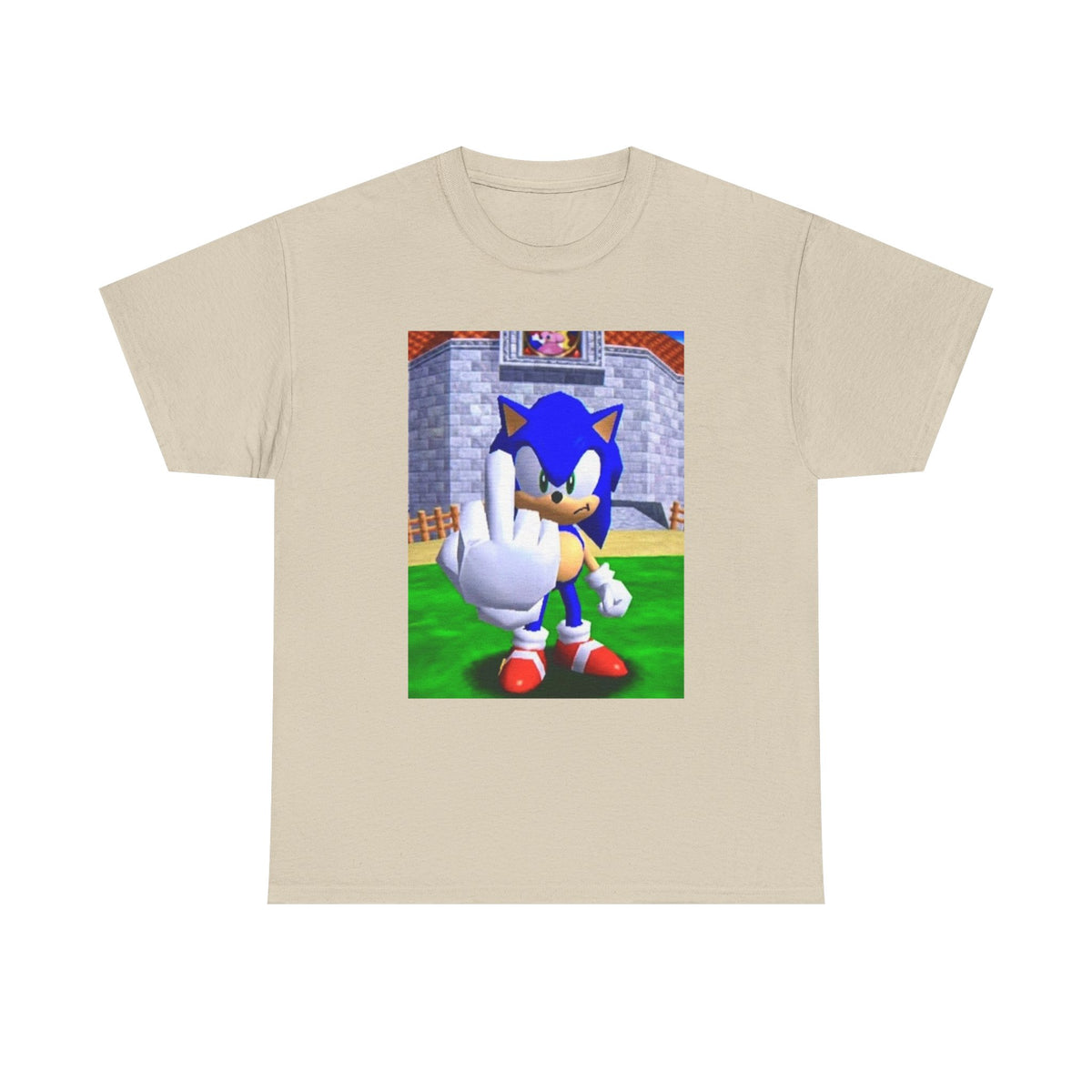 Sonic Flipping Off In The Castle Grounds